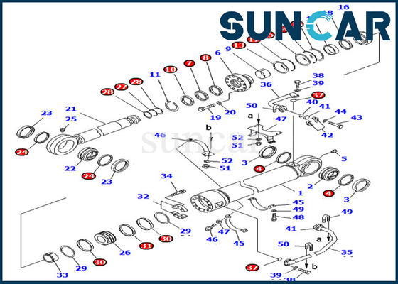 Купить PC800SE-8 PC800-8K 707-99-78780 цилиндр KOMATSU комплекта для ремонта уплотнения 7079978780 ведер гидравлический online manufacture