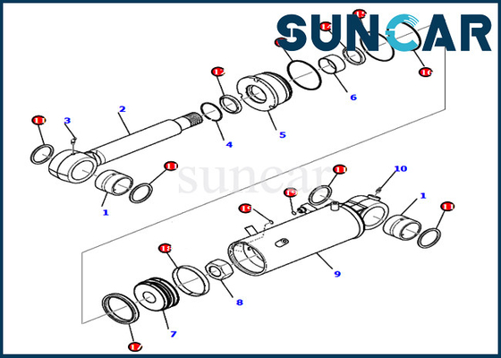 Купить PC80MR-3 KOMATSU 707-98-42710 цилиндр набора уплотнения замены 7079842710 лезвий гидравлический online manufacture
