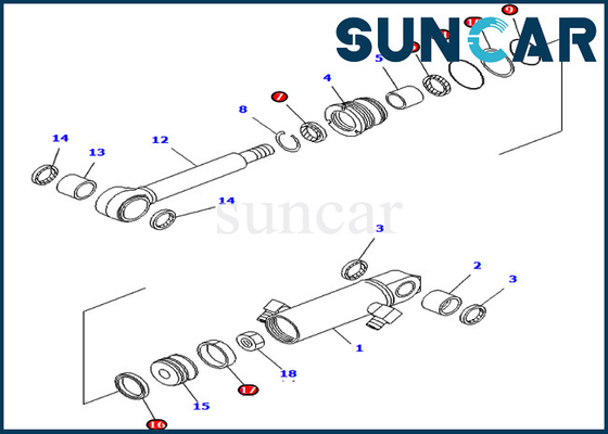 Купить PC01-1 PC03-2 KOMATSU 707-99-02010 комплектов для ремонта экскаватора набора 7079902010 обслуживания цилиндра лезвия online manufacture