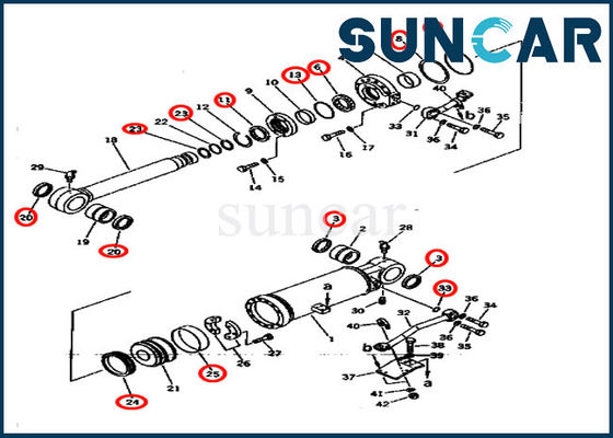 Купить Набор 707-99-73050 уплотнения цилиндра подъема ISO9001 для D275A-2 KOMATSU online manufacture