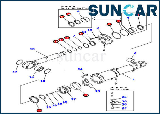 Купить 707-99-84040 набор комплекта для ремонта D475A-2 D475A-3 KOMATSU L.H. Цилиндра Обслуживания уплотнения наклона лезвия online manufacture