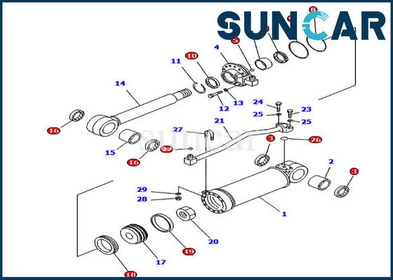 Купить 707-98-52240 7079852240 наборов уплотнения KOMATSU Dozer комплекта для ремонта D65E-12 цилиндра потрошителя online manufacture