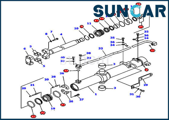 Купить Гидравлические наборы уплотнения D85MS-15 707-99-45160 запчастей KOMATSU набора запечатывания цилиндра подъема ротора online manufacture