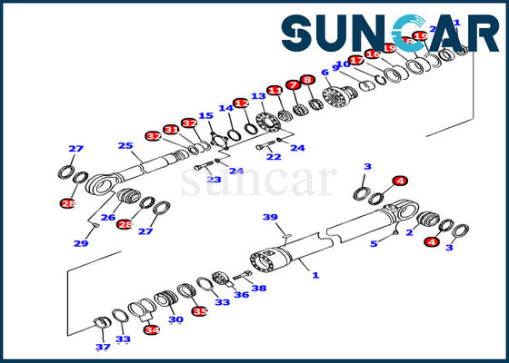 Купить 707-99-78770 запечатывание масла комплектов для ремонта гидравлического цилиндра набора ISO9001 PC1250-7 уплотнения KOMATSU online manufacture