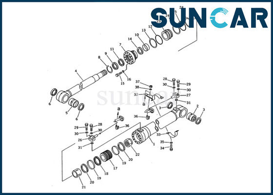 Купить 707-99-47600 части экскаватора KOMATSU PC200-5 набора уплотнения цилиндра заграждения внутренние герметизируя набор обслуживания online manufacture
