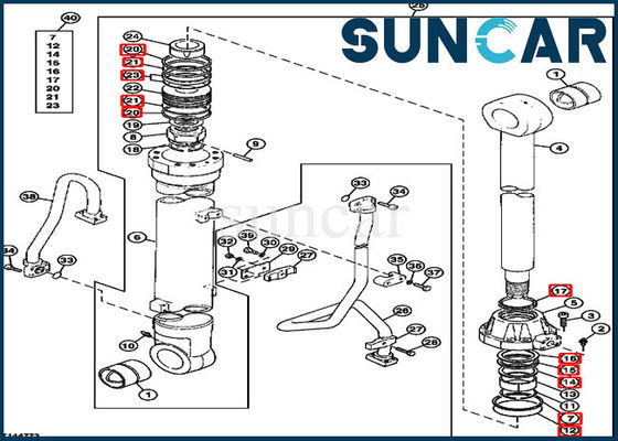 Купить Гидравлический экскаватор 790 John Deere пригонок набора уплотнения цилиндра заграждения AT194457 online manufacture