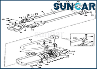 CX460 Arm Cylinder Repair Kit LZ00495 Case Replacement Seal Kit