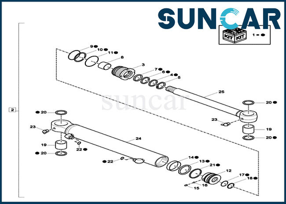 Купить Набор уплотнения гидравлического цилиндра Undercarriage XKCC-01540 XKCC01540 для экскаватора Crawler случая CX17C мини online manufacture