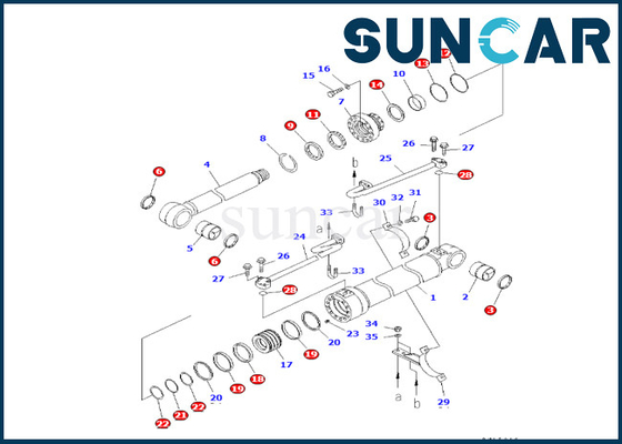 Купить PC228USLC-3S PC228US-3-AA KOMATSU 707-99-47780 наборов замены набора уплотнения цилиндра заграждения гидравлических online manufacture