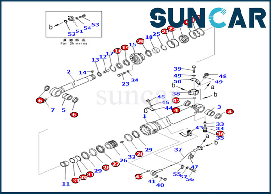 Купить Набор 721-98-02270 уплотнения цилиндра руки KOMATSU 7219802270 пригонок PC360LC-11 HB365LC-3 PC390LC-8M0 online manufacture
