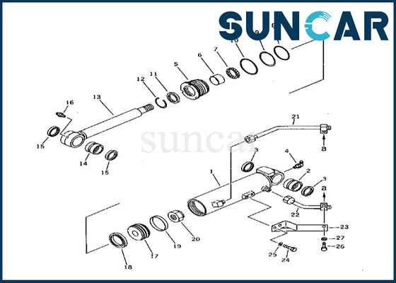 Купить Пригонки PC38UU-1 KOMATSU набора высококачественные 21X-63-02040 21X6302040 обслуживания цилиндра смещения заграждения online manufacture