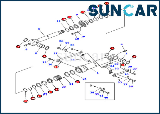 Купить Набор запечатывания KOMATSU экскаватора набора 707-99-72240 PC400-7 PC450LC-7 PC400LC-7 обслуживания цилиндра ведра online manufacture