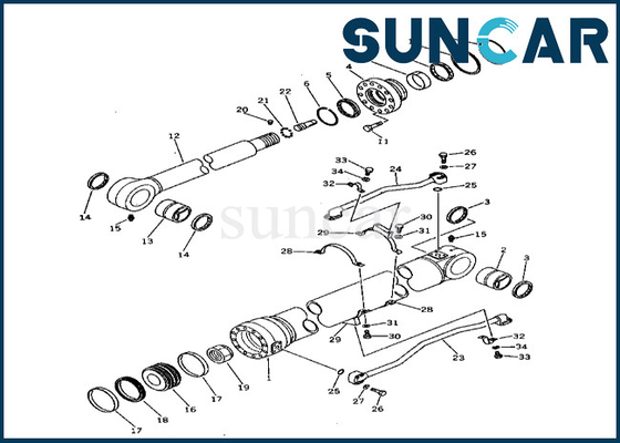 Купить Набор KOMATSU 2086364101 уплотнения цилиндра руки 208-63-64101 для набора замены цилиндра руки PC400-3 PC400LC-3 online manufacture