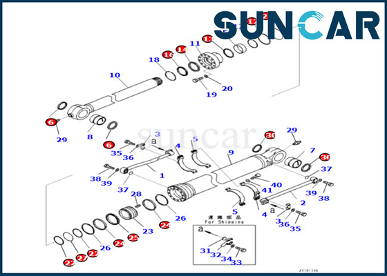 Купить Набор уплотнения цилиндра ведра 721-98-04010 KOMATSU 7219804010 для PC500LC-10R PC500LC-10M0 online manufacture