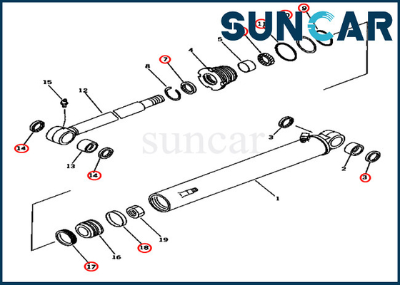 Купить Обслуживание PC45-1 KOMATSU разделяет 707-98-25620 7079825620 комплектов для ремонта набора уплотнения цилиндра качания заграждения online manufacture