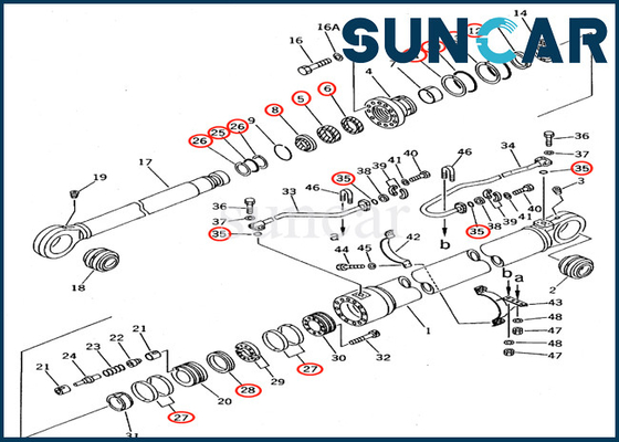 Купить Набор обслуживания PC650-5 PC710-5 KOMATSU разделяет 707-99-77220 набор запечатывания цилиндрового масла 7079977220 заграждений online manufacture