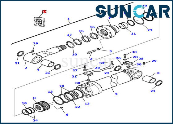 PC75R-2 PC95R-2 KOMATSU 707-99-25700 7079925700 наборов уплотнения цилиндра набора обслуживания заграждения экскаватора