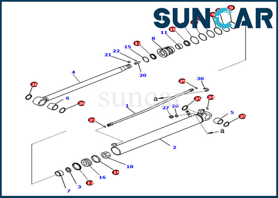 721-98-00680 7219800680 набор уплотнения ремонта цилиндра KOMATSU экскаватора набора PC78US-10 запечатывания руки