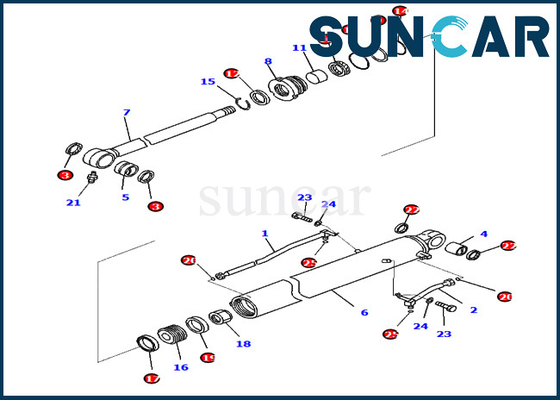 707-98-30720 части обслуживания набора 7079830720 PC88MR-10 PW98MR-10 KOMATSU уплотнения цилиндрового масла ведра
