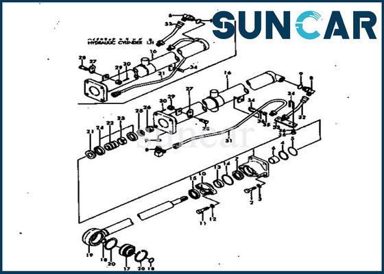 101-62-05020 комплекты для ремонта гидравлического цилиндра KOMATSU D20A-2 1016205020 набора уплотнения гидравлического цилиндра