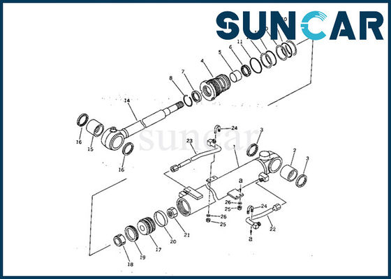 707-98-12270 набор обслуживания частей модели экскаватора PC07-2 KOMATSU набора уплотнения цилиндра заграждения внутренний