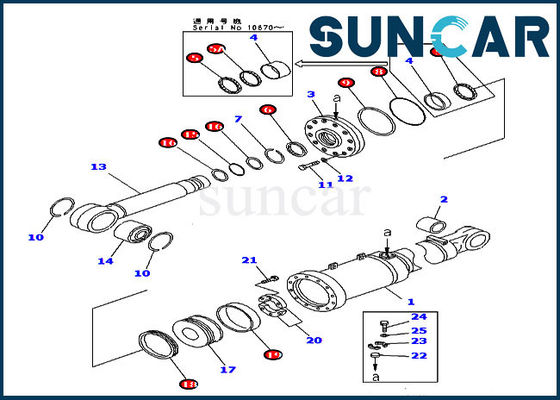 707-98-84011 комплекты для ремонта цилиндра наклона набора D475A-3-SC KOMATSU запечатывания бульдозера