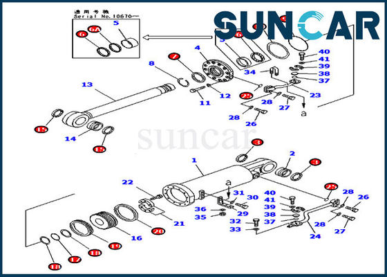 707-98-82010 7079882010 наборов уплотнения масла набора D475A-3-HD KOMATSU обслуживания цилиндра подъема потрошителя