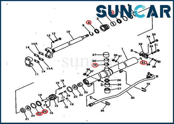 707-98-28600 dozer D60P-12 D65E-12 Crawler KOMATSU комплекта для ремонта уплотнения цилиндра 7079828600 подъемов