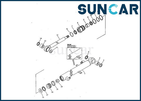 PC05-5 KOMATSU 707-00-50630 запасных частей цилиндра сопротивления масла набора уплотнения цилиндра ведра