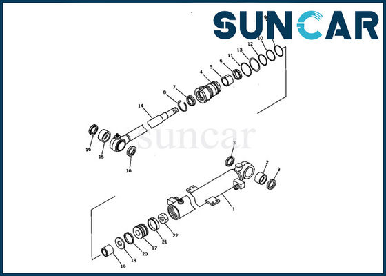 707-00-50660 цилиндра заграждения экскаватора KOMATSU PC05-6 набор запечатывания ремонта мини модельного внутренний