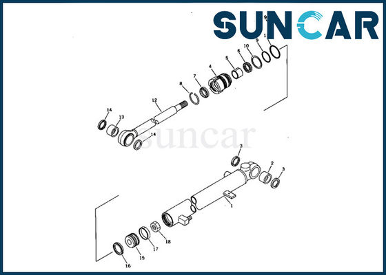 707-00-50670 замена экскаватора комплекта для ремонта уплотнения KOMATSU PC05-6 набора запечатывания цилиндра руки мини