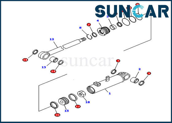 707-98-43520 комплект для ремонта набора D85A-21 D85E-21 KOMATSU уплотнения замены цилиндра утески лезвия