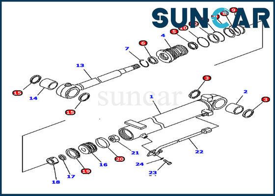 707-98-10880 запчасти набора обслуживания набора PC12R-8 KOMATSU уплотнения замены цилиндра заграждения модельные