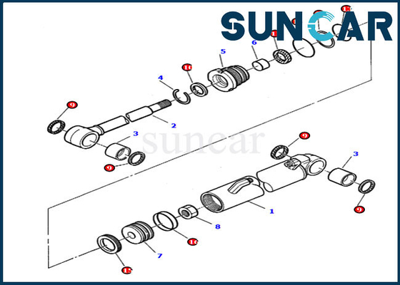 878000381 набор запечатывания качания заграждения набора PC05-7 PC07-2 KOMATSU набивкой ремонта экскаватора внутренний