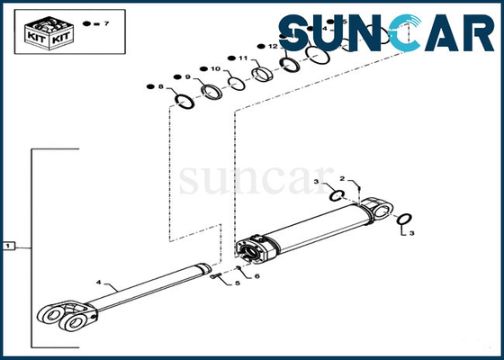 84281864 CASE Seal Replacement Kit For 1021G 1021F Loader Double Acting Lift Cylinder Repair Parts