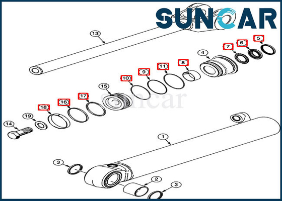 360979A1 Case Lift Cylinder Seal Kit Heavy Equipment 521D 521F 521E Loader Hydraulic Repair Kits