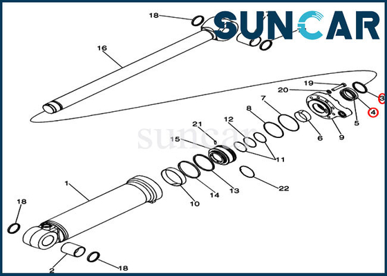 1542883C1 Tilt Cylinder Seal Repair Kit Loader 921 921C 921F Case Replacement Service Parts