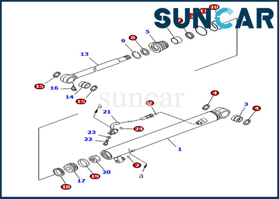 707-98-04670 набор запечатывания KOMATSU PC20MR-2 PC20MR-2-A комплекта для ремонта 7079804670 уплотнения цилиндра ведра