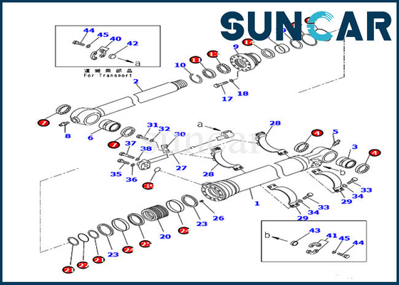 707-99-47131 7079947131 комплект для ремонта цилиндра набора PC210LC-10 PC228USLC-10 KOMATSU обслуживания ведра