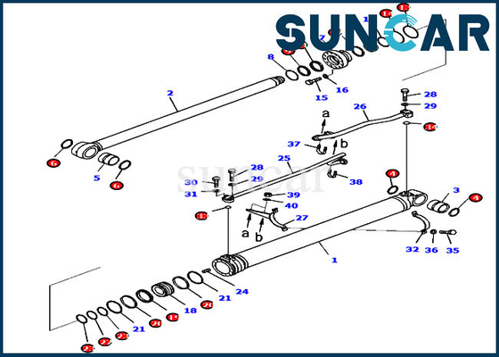 721-98-02310 наборы цилиндра комплекта для ремонта ISO9001 PC210LCI-11 PC238USLC-11 KOMATSU уплотнения заграждения