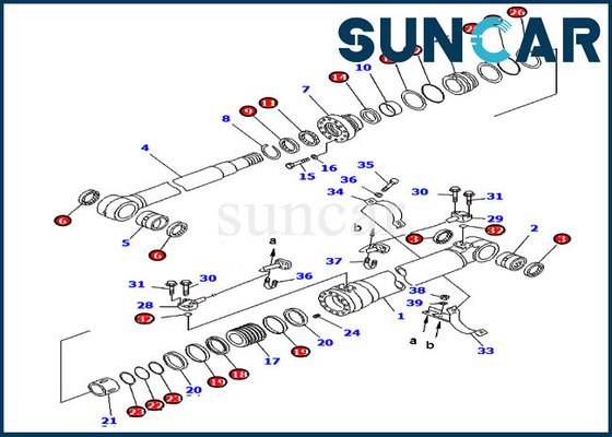 707-99-58310 комплекты для ремонта гидравлического цилиндра набора PC220-6 PC250-6 7079958310 KOMATSU запечатывания подъема заграждения