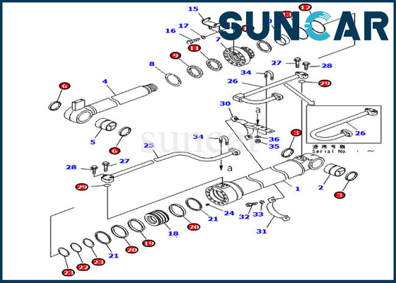 707-99-47730 набор уплотнения ремонта 7079947730 цилиндров для PC228USLC-2 PC228US-1 KOMATSU возместил заграждение