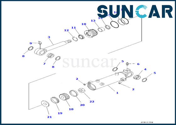 707-98-11450 7079811450 наборов уплотнения ремонта цилиндра лезвия KOMATSU для PC22MR-3 PC20MR-3