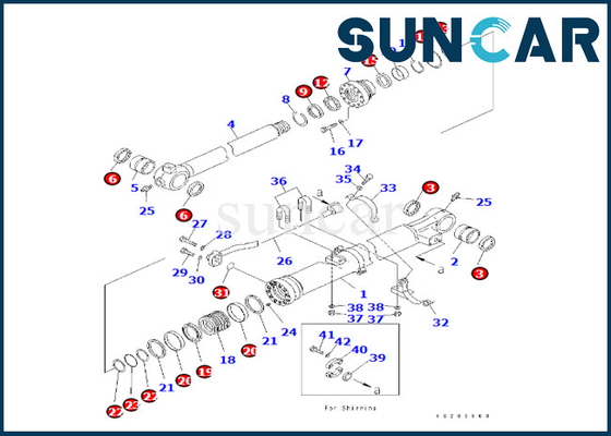 707-99-59120 KOMATSU для набора KOMATSU уплотнения цилиндра ведра PC240LC-8K PC240NLC-8K