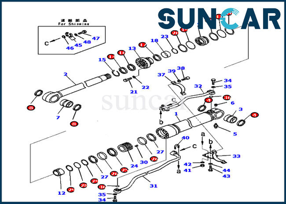 707-99-59270 комплект для ремонта уплотнения экскаватора модели PC300-8 KOMATSU набора обслуживания цилиндра заграждения
