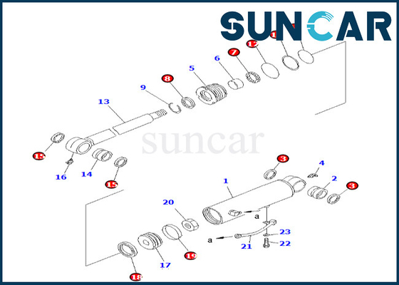 Смещенный набор KOMATSU уплотнения цилиндра на PC38UU-3 707-98-24270 7079824270 смещенных наборов обслуживания цилиндра
