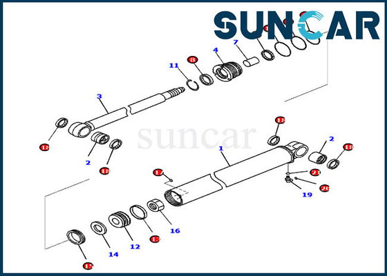 707-98-23970 набор уплотнения цилиндра экскаватора набора PC35MR-3 PC35MR-5 KOMATSU обслуживания руки