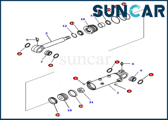 707-98-22930 пригонки KOMATSU PC30MR-3 PC30MR-5 PC27MR-3 частей набора обслуживания набора уплотнения цилиндра лезвия