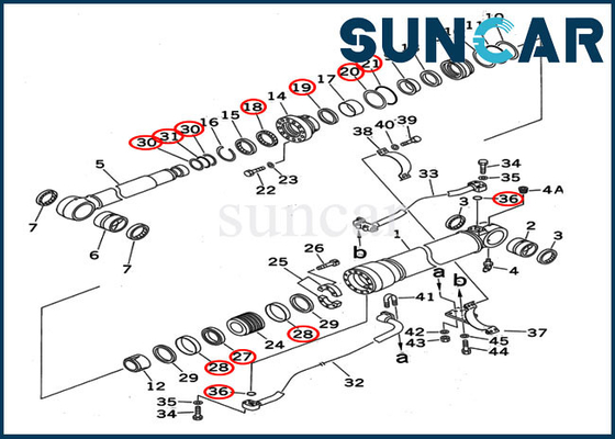 707-99-67125 набор уплотнения набора 7079967125 PC400-5D PC400-6C KOMATSU обслуживания цилиндра замены заграждения