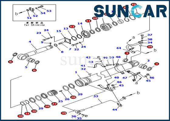 Пригонки модельное KOMATSU PC400LC-7 PC400-7 набора 7079976140 запечатывания ведра набора 707-99-76140 обслуживания цилиндра руки